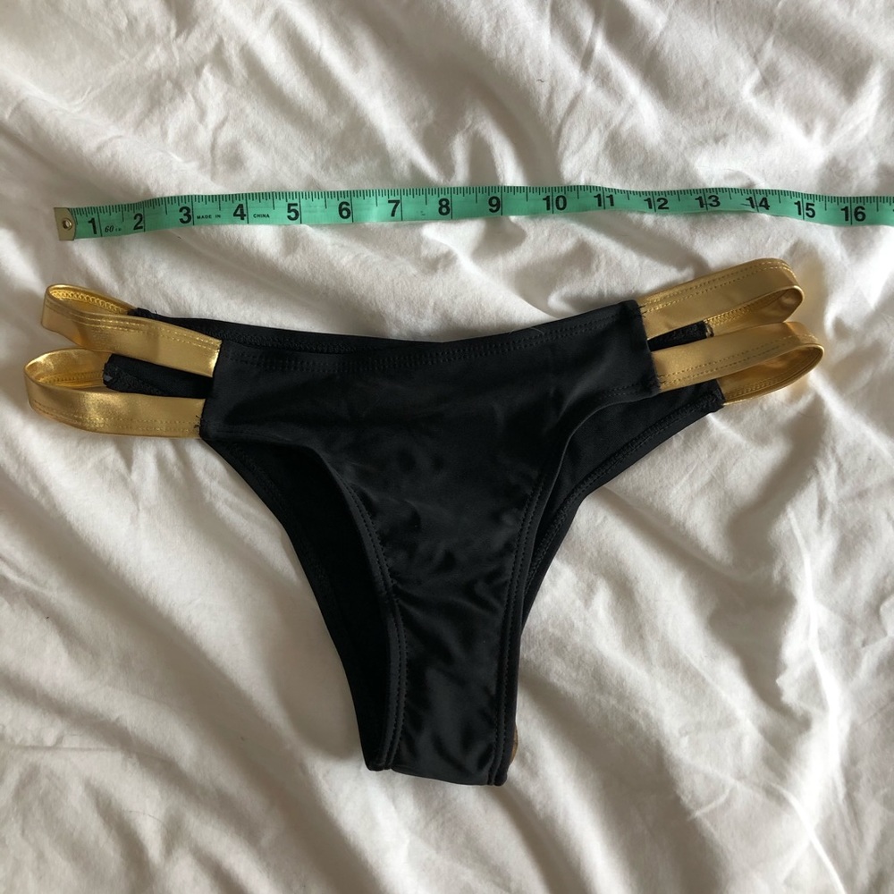 Black & gold Bikini bottom
